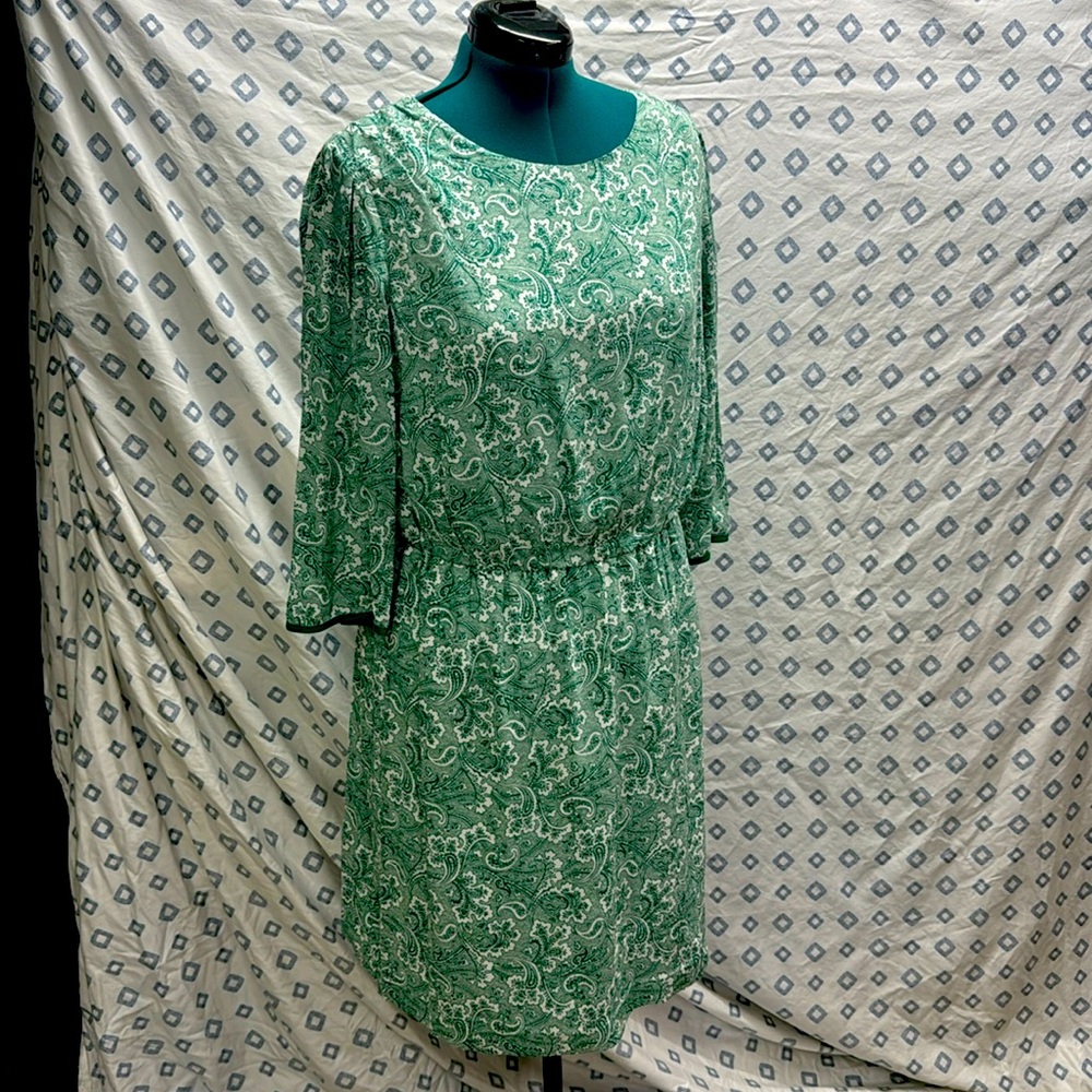 Boden Kelly Green Paisley Dress US16 UK20